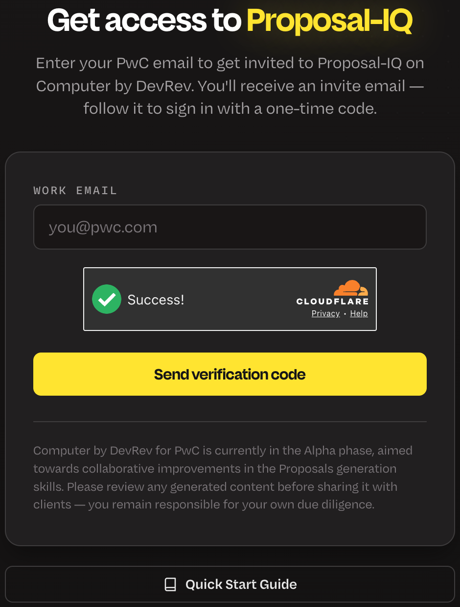 Signup page