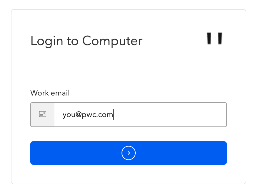 Work email entry screen