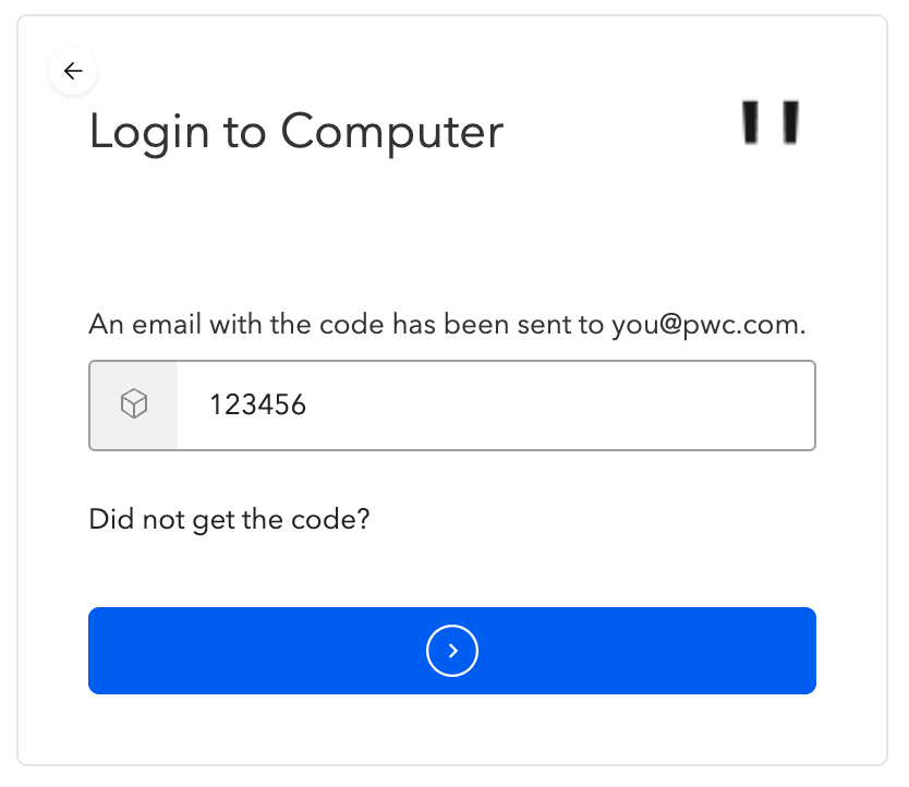 OTP entry screen